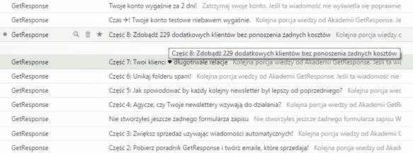 get response drip mailing